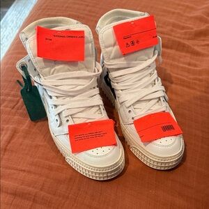 Off-White Cream High-Top Sneakers